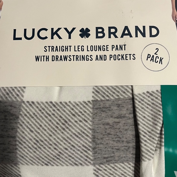 LUCKY BRAND STRAIGHT LEG LOUNGE PANT WITH DRAWSTRINGS/POCKETS 2PACK XL BRAND NEW - Picture 7 of 12